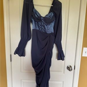 Elegant Navy Blue Dress